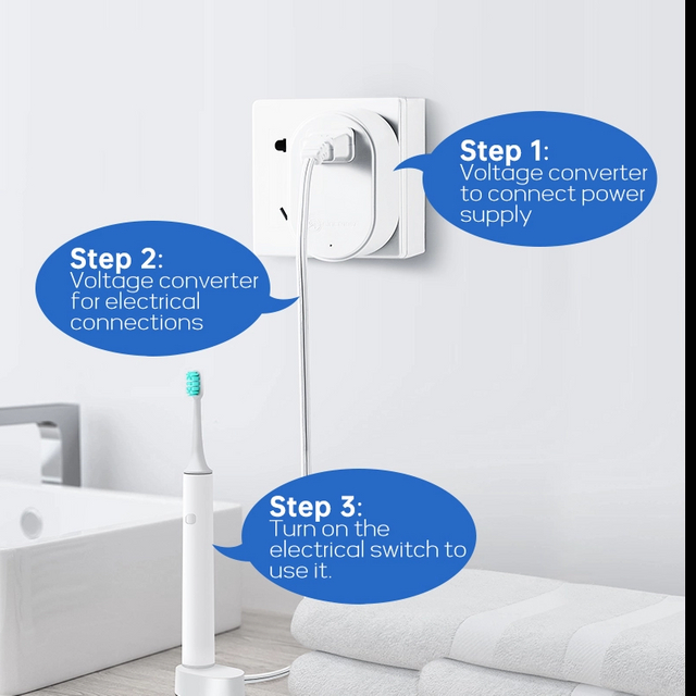 60W ደረጃ ወደላይ መለወጫ የኤሌክትሪክ ዕቃዎችን ክልል ለማስፋት 110V ወደ 220V ያለምንም እንከን ያገናኛል