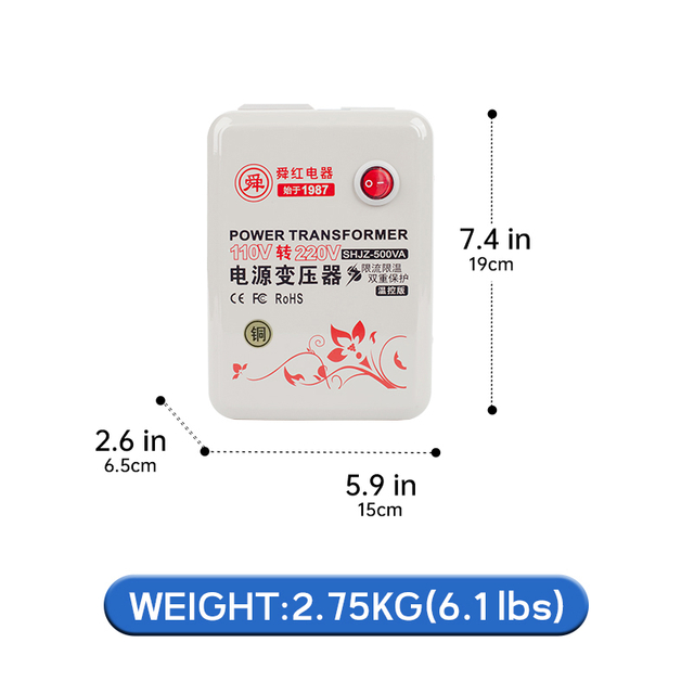 'Shunhong parahi 500W Whakawhiti Whakawhiti 110V Ki te 220V: Ko te Rongoa Ngaohiko Pai mo nga Haerere Ao Me nga Tauira Ao'