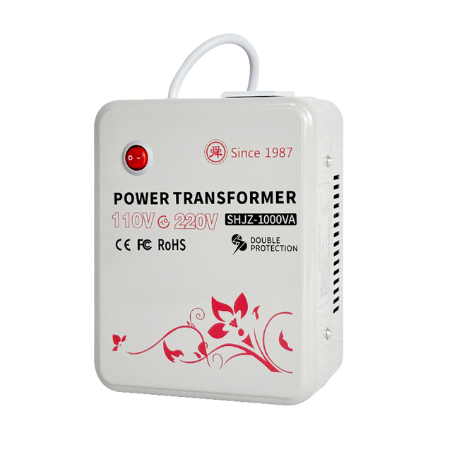 ሹንሆንግ 1000 ዋ የቮልቴጅ መለወጫ፣ ከ110 ቮ ወደ 220 ቮ፣ ደረጃ ወደ ላይ የኃይል መለወጫ 110 ቮ ወደ 220 ቮ።