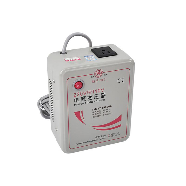 Shunhong TM777-1500VA ወደ ታች የቮልቴጅ መቀየሪያ 220V ወደ 110V ለአሜሪካ እቃዎች በ220V ክልሎች