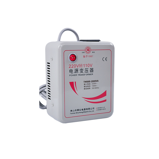 Shunhong 220V እስከ 100V ወደ ታች የቮልቴጅ ትራንስፎርመሮች እና መለወጫዎች (500VA - 3000VA TM Series) ለጃፓን እቃዎች