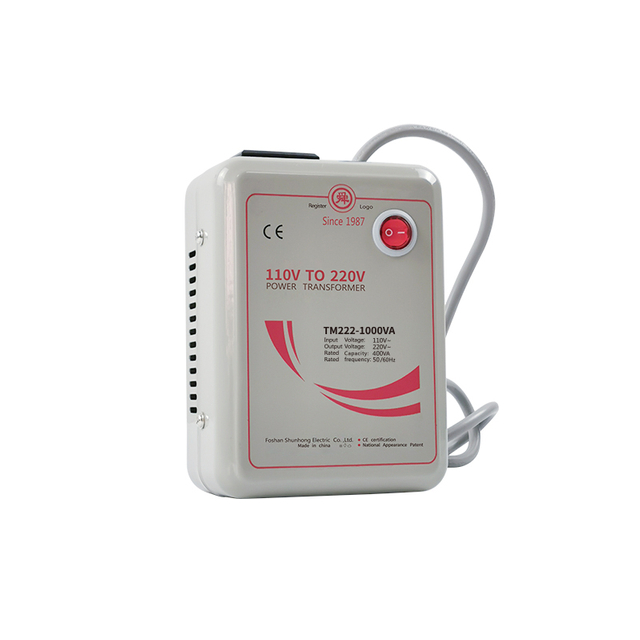 Shunhong TM222-1000VA 1000W ደረጃ ወደ ላይ የቮልቴጅ መቀየሪያ 110V ወደ 220V